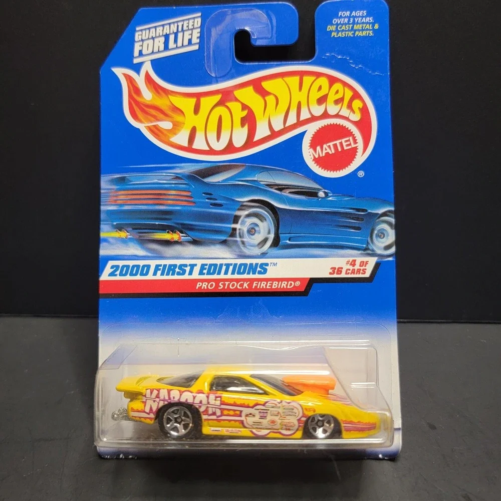 Hot Wheels 2000 First Edition Series Pro Stock Firebird, #5/36 cars yellow
